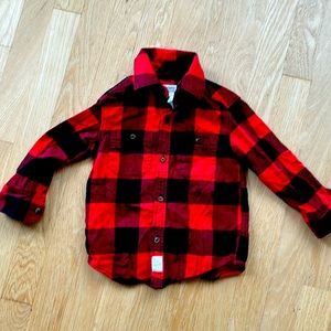 Carter buffalo print button down shirt 2T